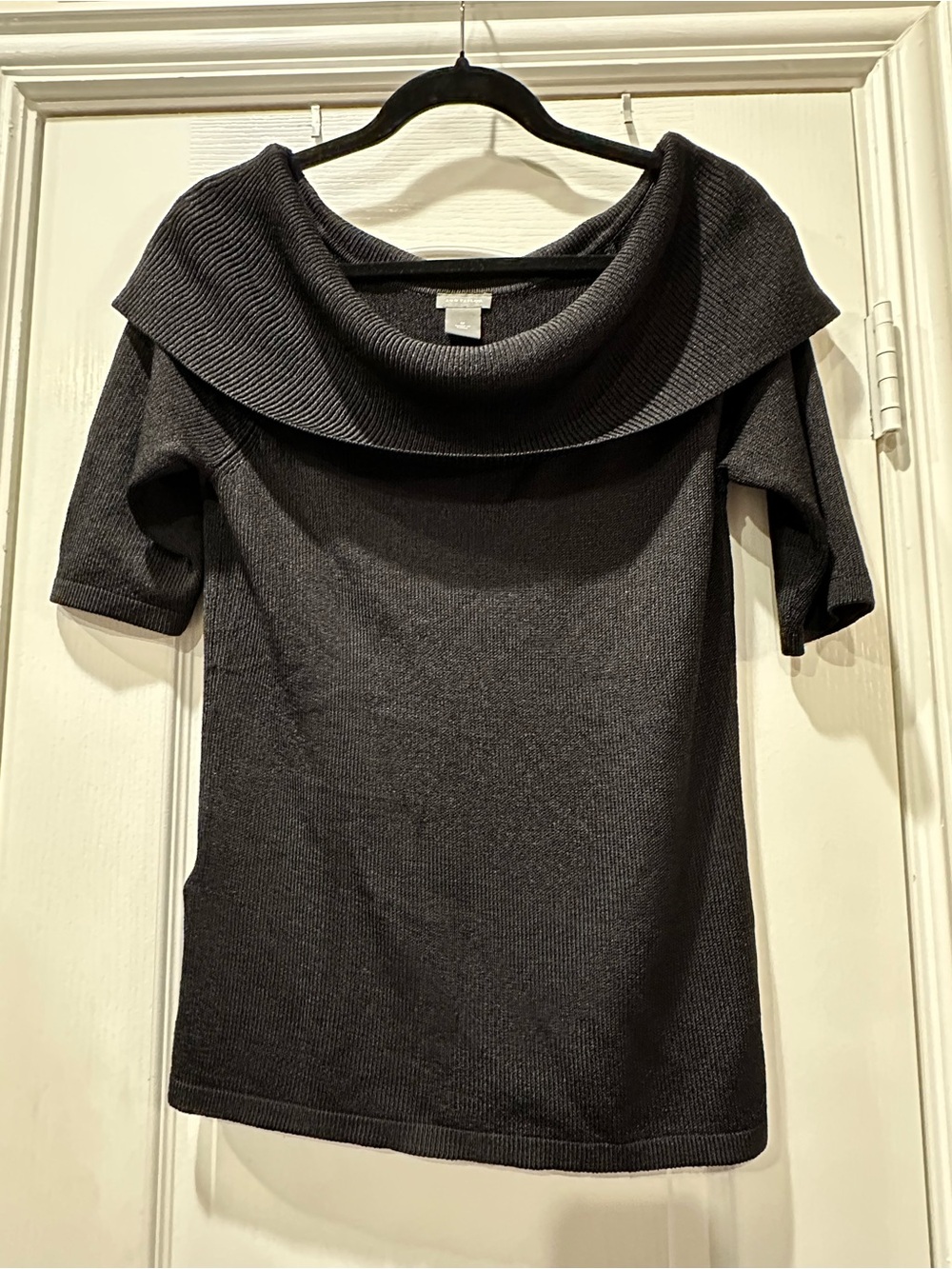 Ann Taylor Black Off-Shoulder Sweater